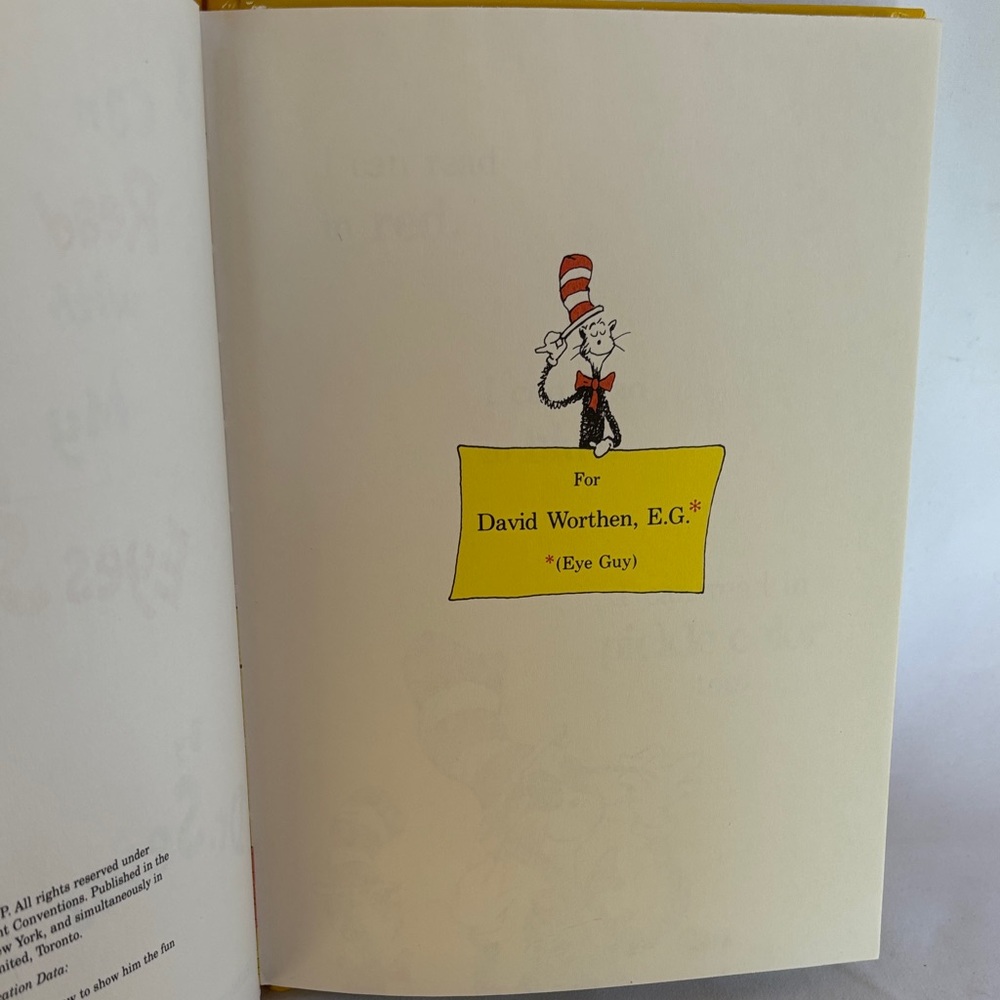 VINTAGE 1978! BRAND NEW DR. SEUSS I CAN READ WITH MY EYES SHUT! HARDCOVER BOOK. - Picture 5 of 8
